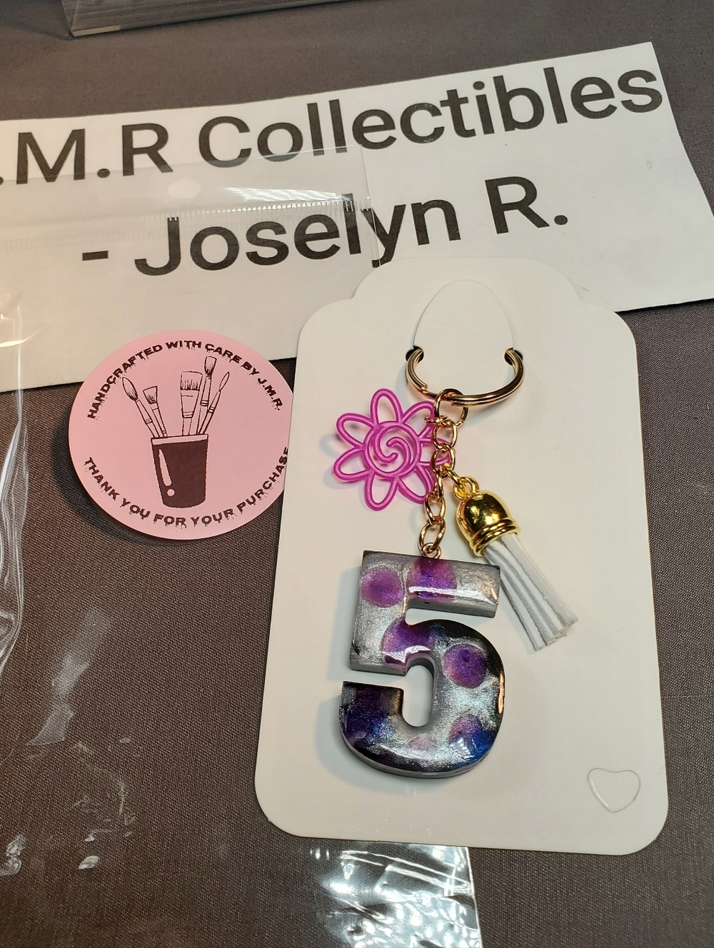 Stunning Galaxy & Cosmic Glow Handmade Resin #5 Keychain